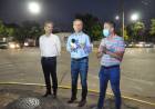 Inauguración de sistema lumínico con luces led en barrio Roca