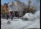 Una camioneta se prendió fuego en plena calle