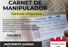 El municipio convoca a interesados en obtener el carnet de manipulador de alimentos
