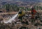 Bomberos contuvieron el incendio forestal de Yacanto