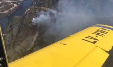 Bomberos lograron contener un foco de incendio cerca del Dique San Roque