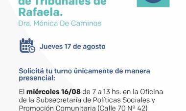 Llega la Defensoria  General de Tribunales de Rafaela 