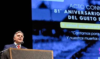 Llaryora participó en la conmemoración del levantamiento del gueto de Varsovia