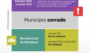 La Municipalidad de Frontera comunica