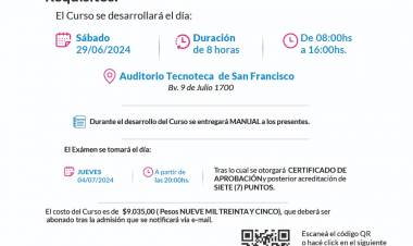 Se implementará nuevo curso de recupero de puntos