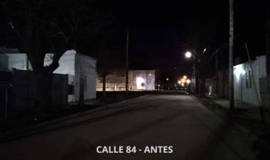 Plan incluir: comenzaron a encenderse nuevas columnas de alumbrado público 