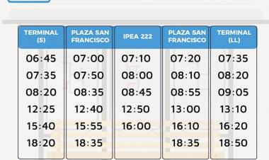 Se retoma los horarios normales del servicio Urbano de Pasajeros