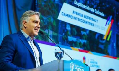 Llaryora anunció la duplicación de calzada de la avenida Bodereau y el camino Intercountries