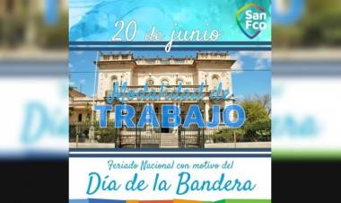 Día de la bandera: modalidad de trabajo en dependencias municipales