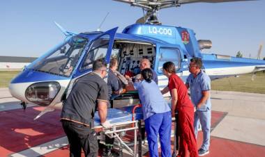 La Provincia realizó un rescate aéreo de emergencia en la zona del Cerro Negro