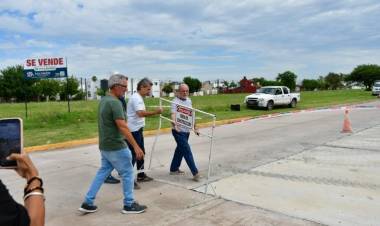 Bernarte habilitó la pavimentación de la calzada este de avenida Trigueros
