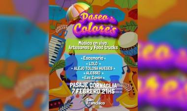 Paseo de Colores: música, arte y sabor en Pasaje Cornaglia este fin de semana