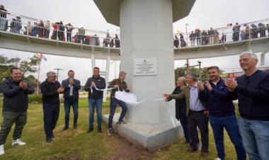 “Somos parte de un momento histórico”, dijo Bernarte en la inauguración del bulevar 9 de Julio y bicisenda