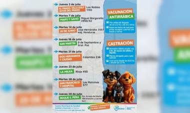 Continúa la campaña de vacunación antirrábica y castración de perros y gatos