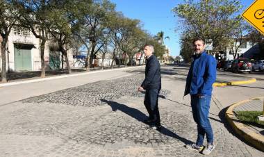 Habilitaron nuevamente el tránsito frente a la Terminal tras finalizar la reparación del adoquinado