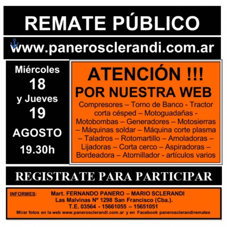 Importante remate público