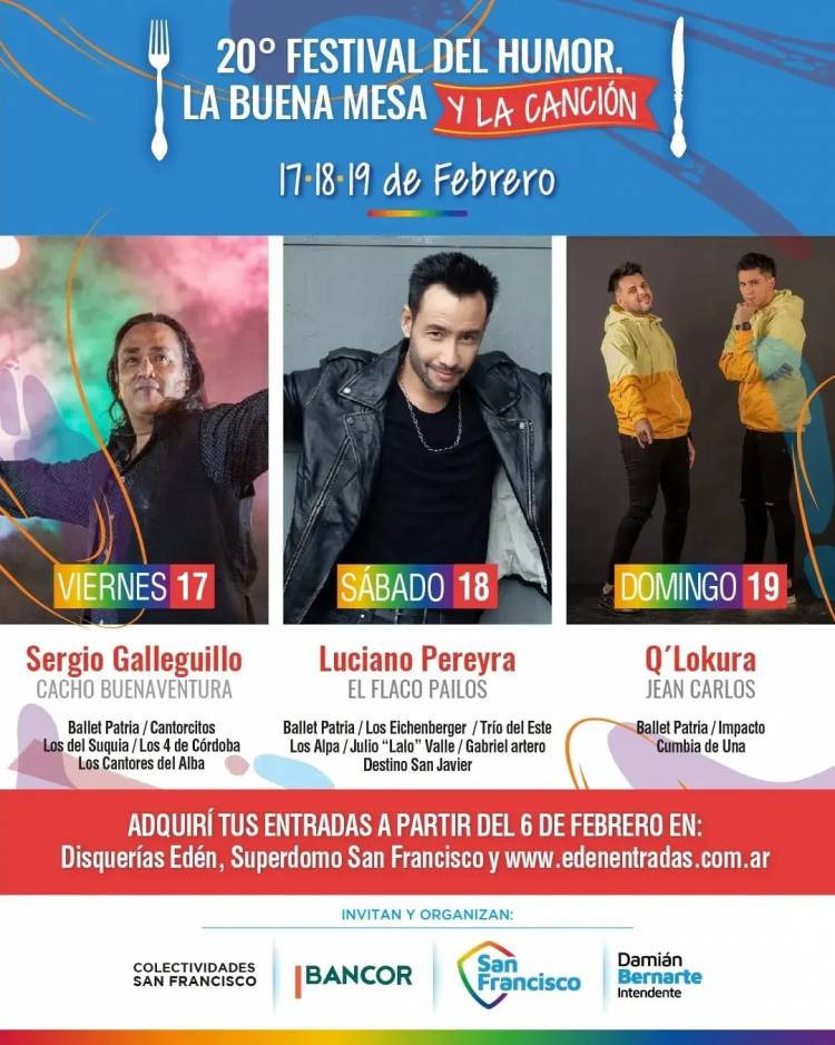 Comienza la venta de entradas para El Festival de la Buena Mesa el Humor y La Canción