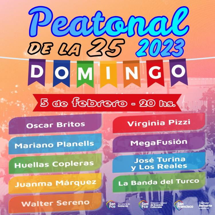 Nueva noche de la peatonal de La 25