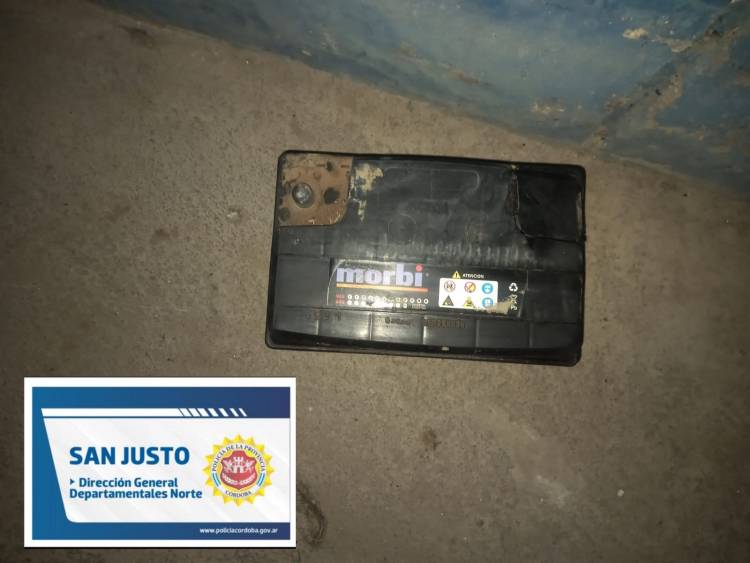 UN HOMBRE DENUNCIO EL FALTANTE DE UNA BATERIA MOMENTOS MAS TARDE LA POLICIA SE LA RECUPERO