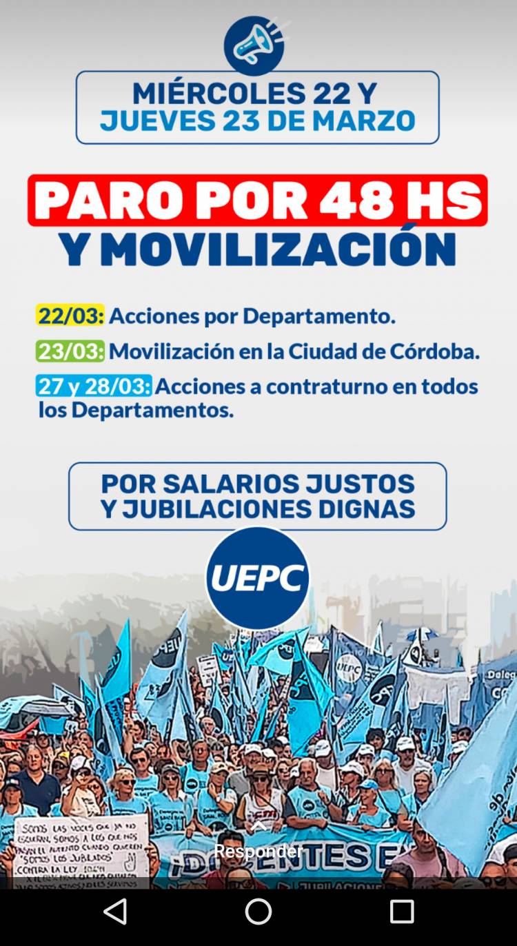 Paro docente por 48hs
