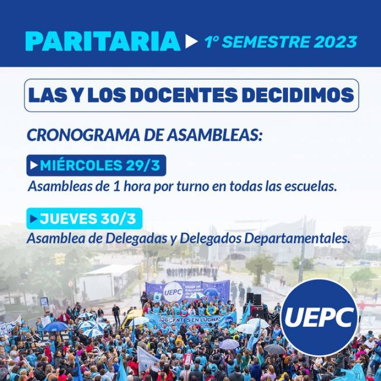 Segunda jornada de acción: la Uepc exige una "propuesta superadora"