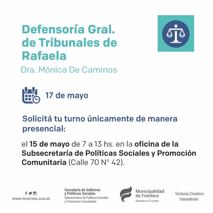 Llega la defensoría general de tribunales de Rafaela 