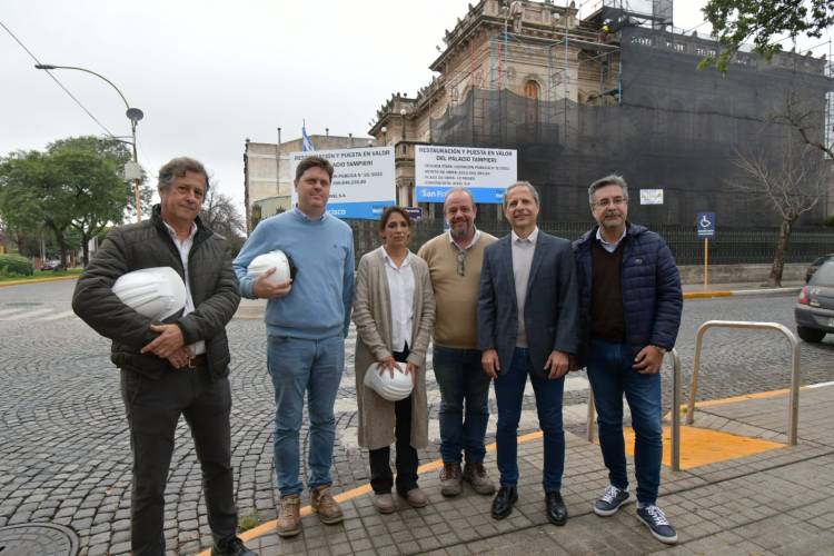 Palacio Tampieri: comenzó la segunda etapa de la restauración y puesta en valor del emblemático edificio de la ciudad