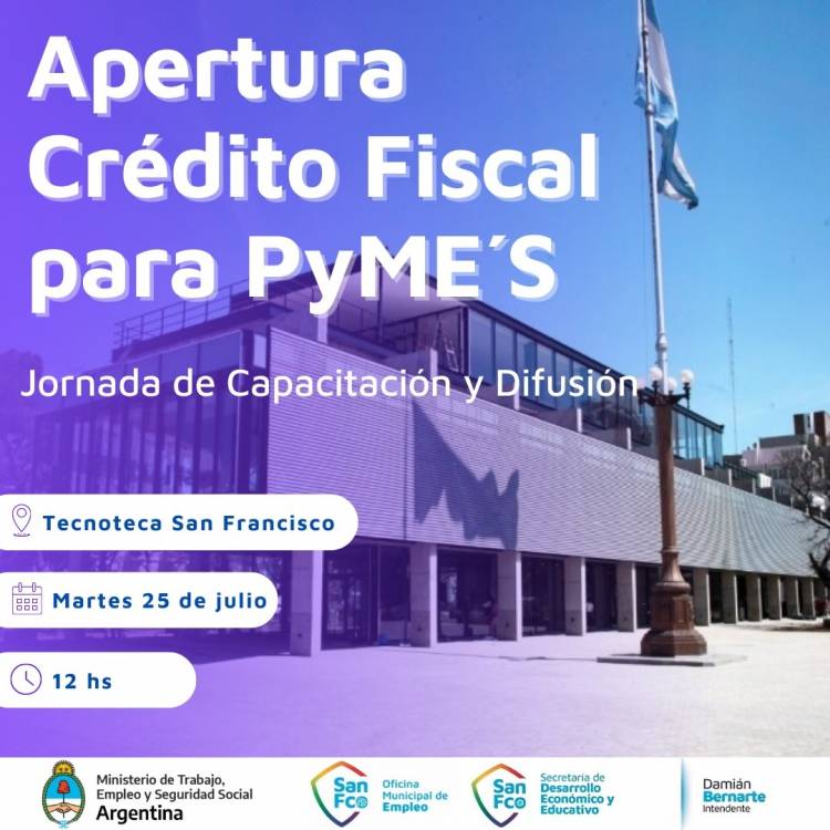 Ofrecerán capacitación para acceder a Crédito Fiscal