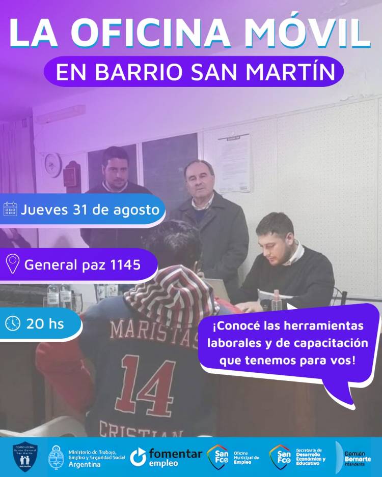 La Oficina Móvil de Empleo sigue recorriendo los barrios