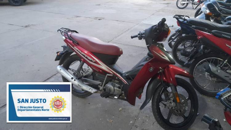 SECUESTRO DE MOTOCICLETA POR ADULTERACION