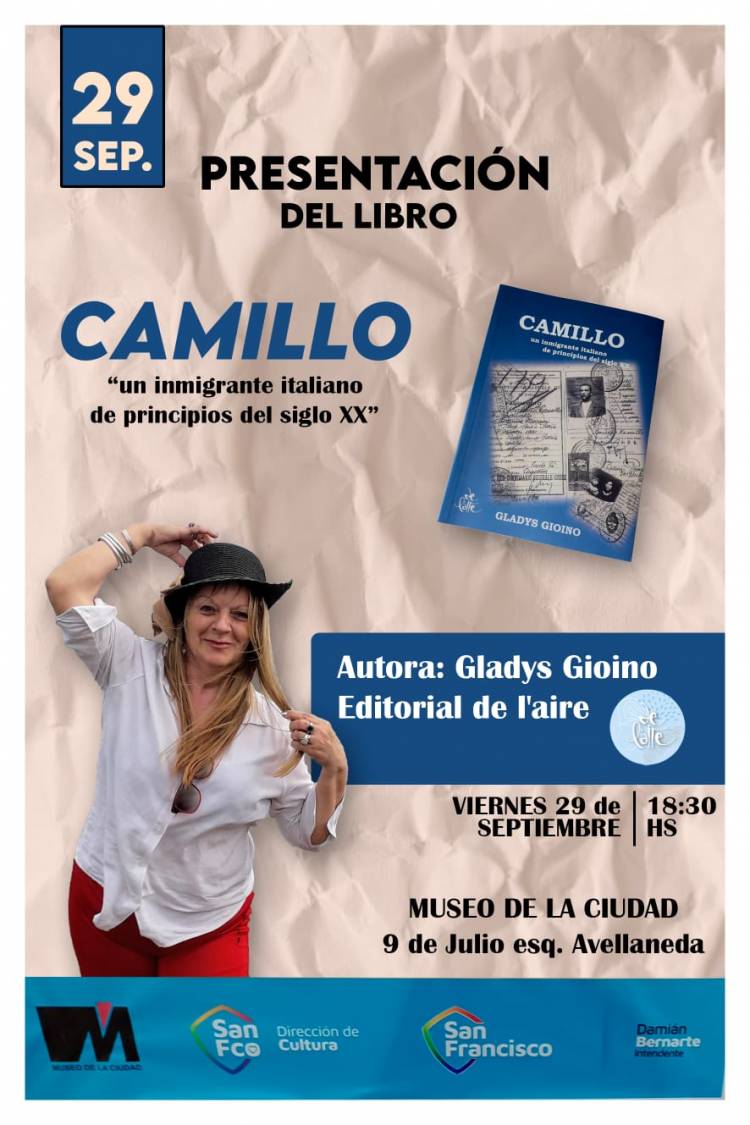 Museo de la Ciudad: Presentación del libro “Camillo” de Gladys Gioino