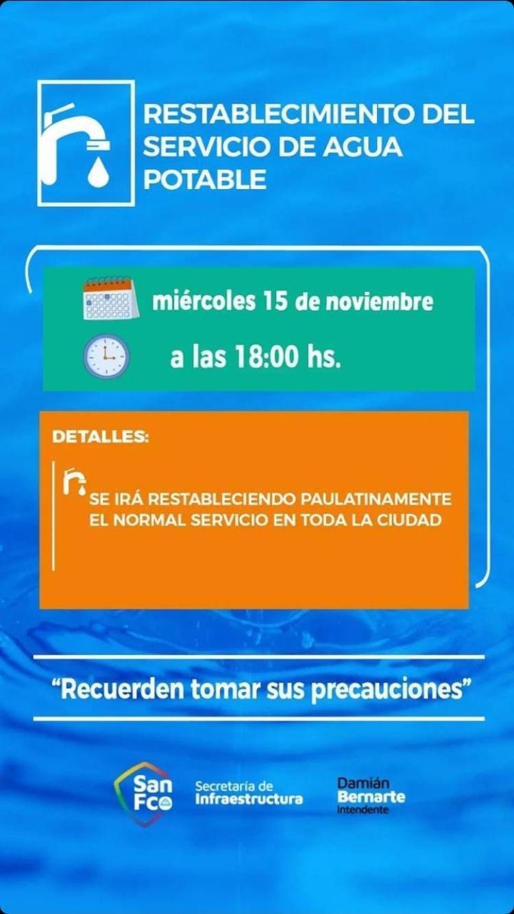 INFORMACIÓN SOBRE CORTE DE AGUA