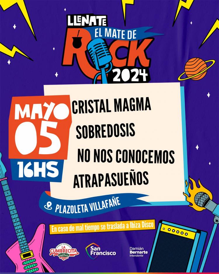 Se viene la segunda fecha del “Llenate el mate de rock”