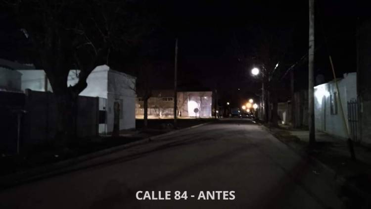 Plan incluir: comenzaron a encenderse nuevas columnas de alumbrado público