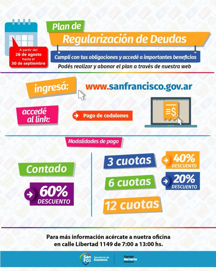 Se extiende la vigencia del Plan de Regularización de Deudas Municipales