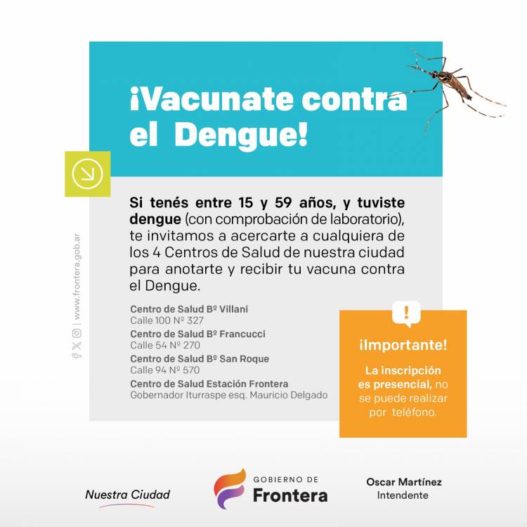 ¡Vacúnate contra el dengue!