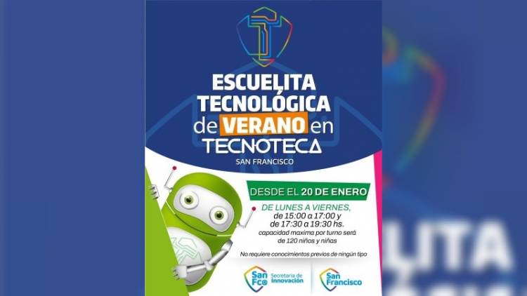 Comienzan las inscripciones para la Escuelita Tecnológica de Verano en Tecnoteca
