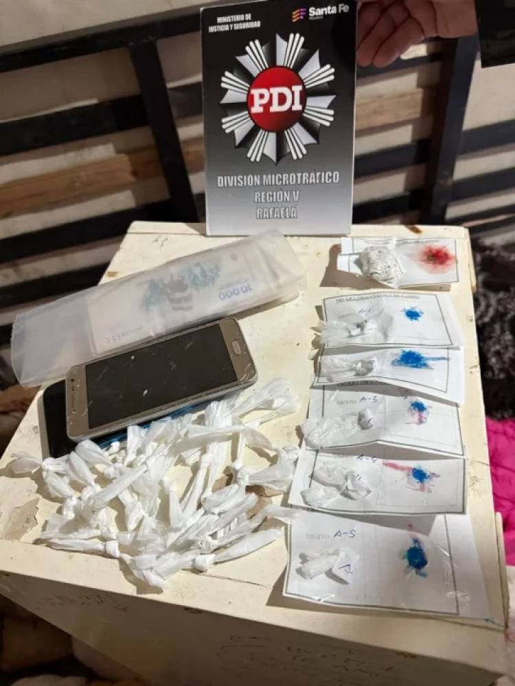 Frontera: cuatro detenidos por microtráfico, les secuestraron cocaína, dinero y celulares