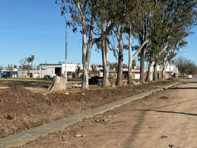 Frontera: avanza la obra de cordón cuneta en la zona norte de la ciudad