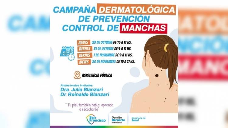 Municipio impulsa campaña “Tu piel también habla: aprendé a escucharla”