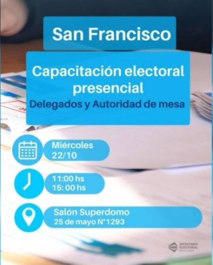 Este miércoles la Justicia Electoral capacita en la ciudad a Autoridades de Mesa
