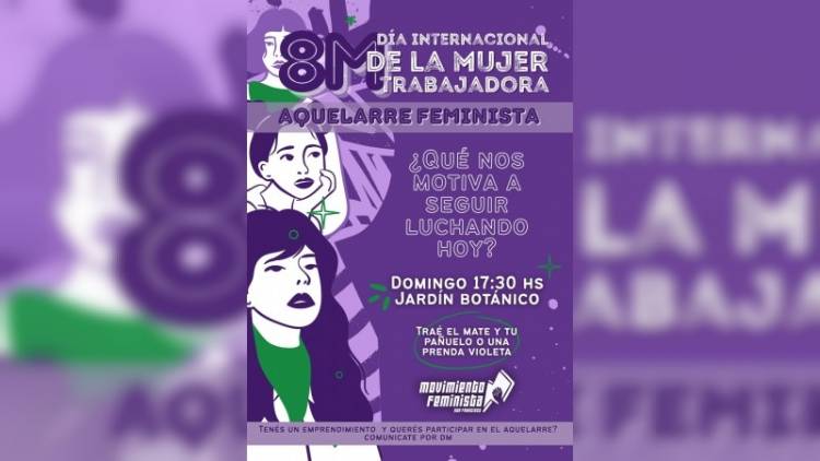 8M: convocan a un Aquelarre Feminista en el Jardín Botánico