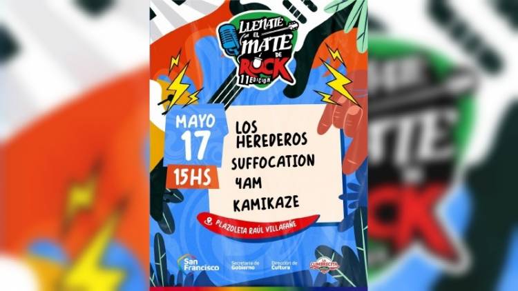Cambio de horario para el Llenate el Mate de Rock de este domingo 17