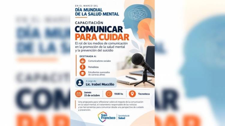 “Comunicar para cuidar”: la Secretaría de Salud realizará una capacitación a periodistas sobre salud mental y prevención del suicidio